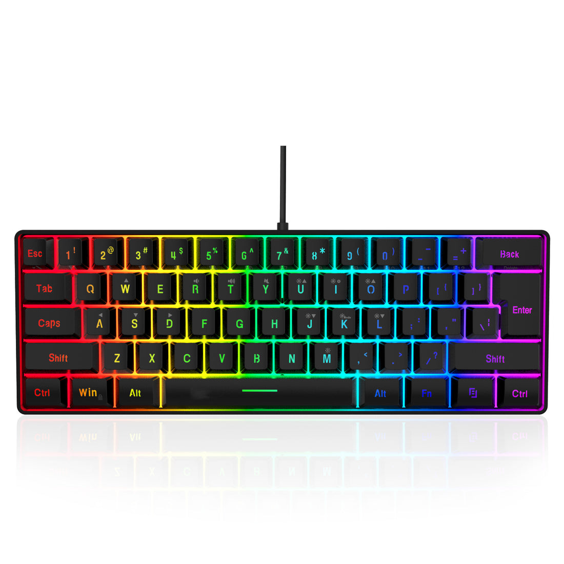 RGB 61 Keys Wired Gaming Membrane Keyboard