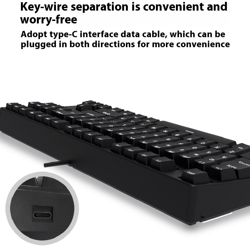 87 Key Two Colors Mechanical Keyboard