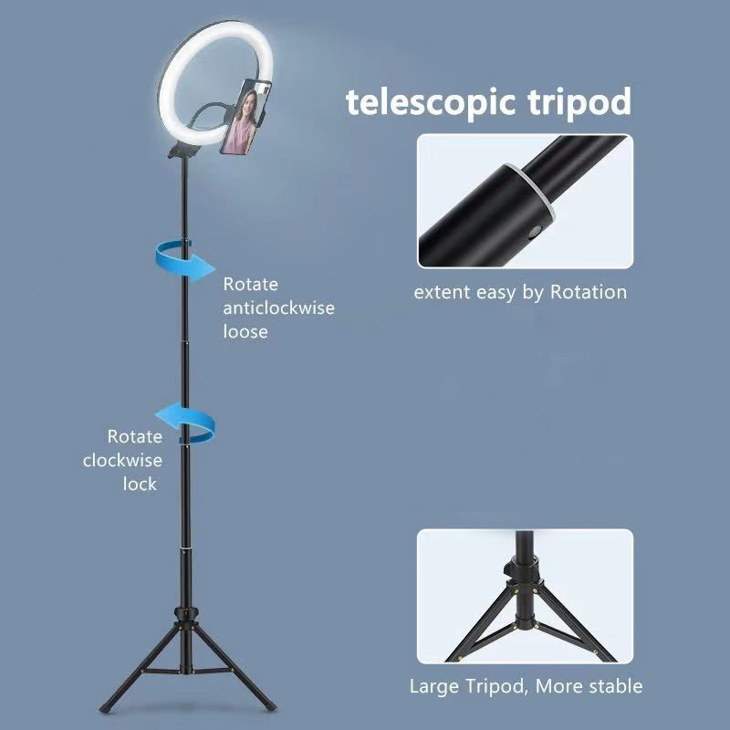 Dimmable USB Ring Light With Tripod