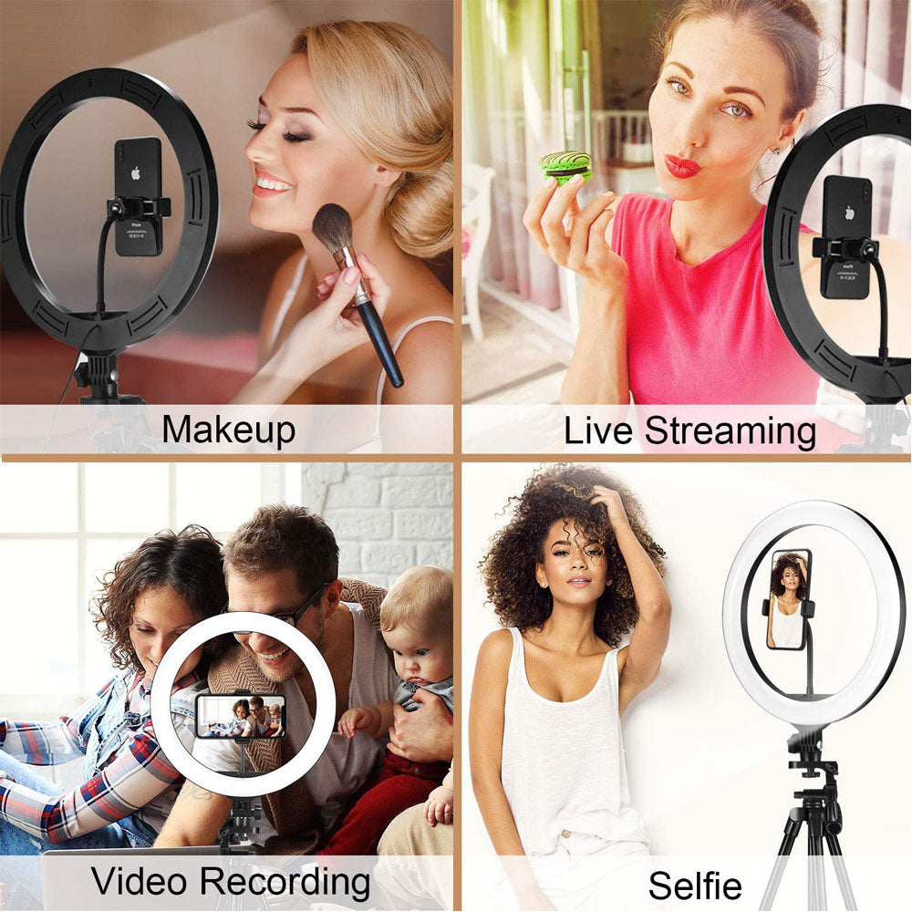 Dimmable USB Ring Light With Tripod