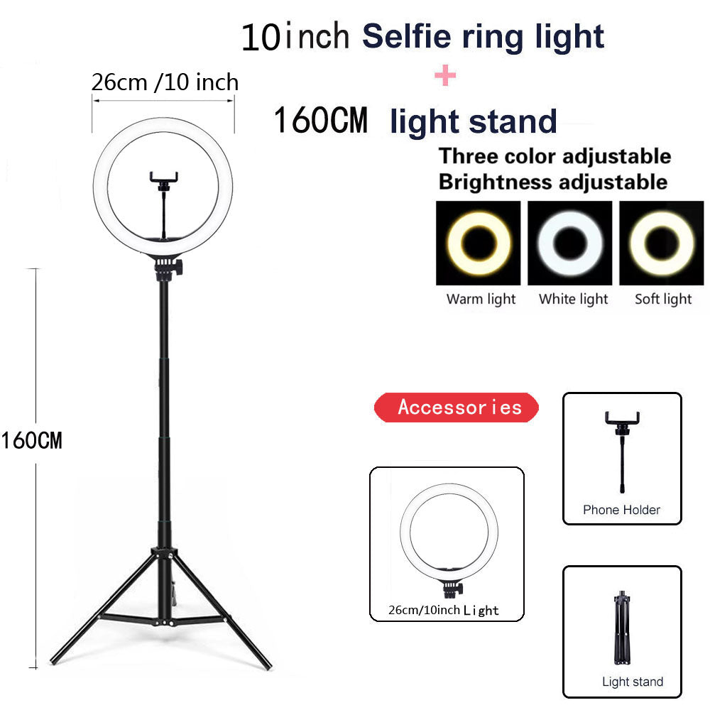 Dimmable USB Ring Light With Tripod
