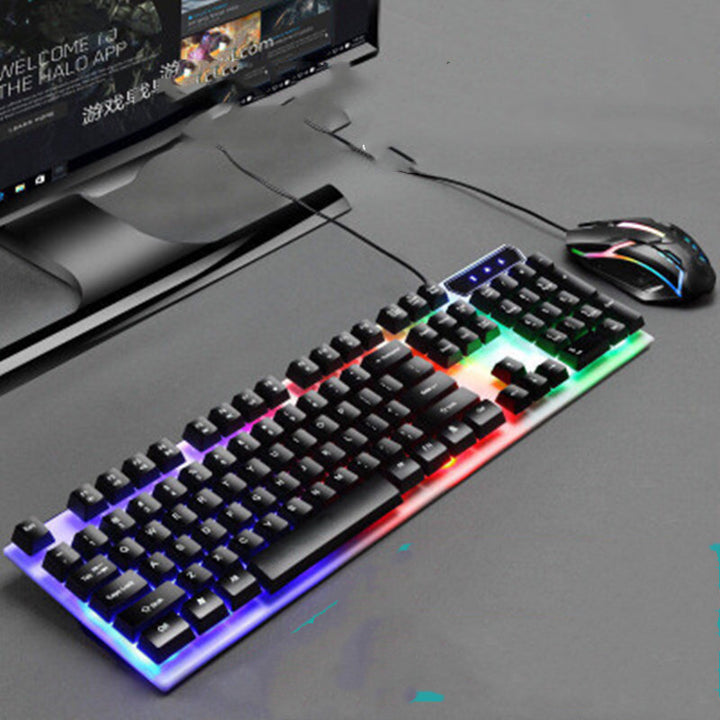 Boseton 8310 backlit USB wired keyboard and mouse