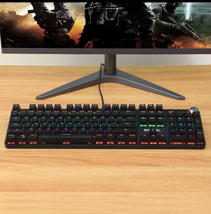 Metal Real Mechanical Wired Luminous Keyboard