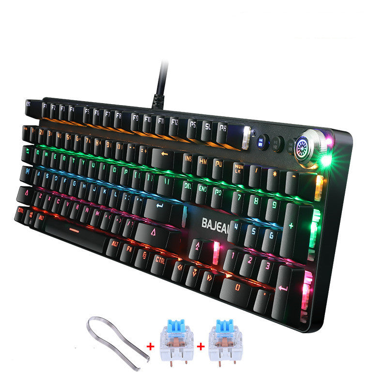 Metal Real Mechanical Wired Luminous Keyboard