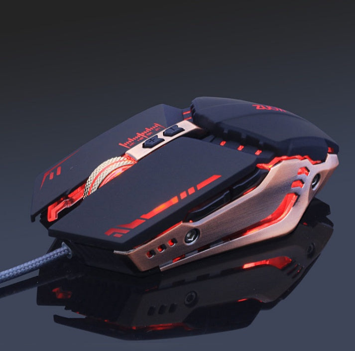 Silent wired gaming mouse