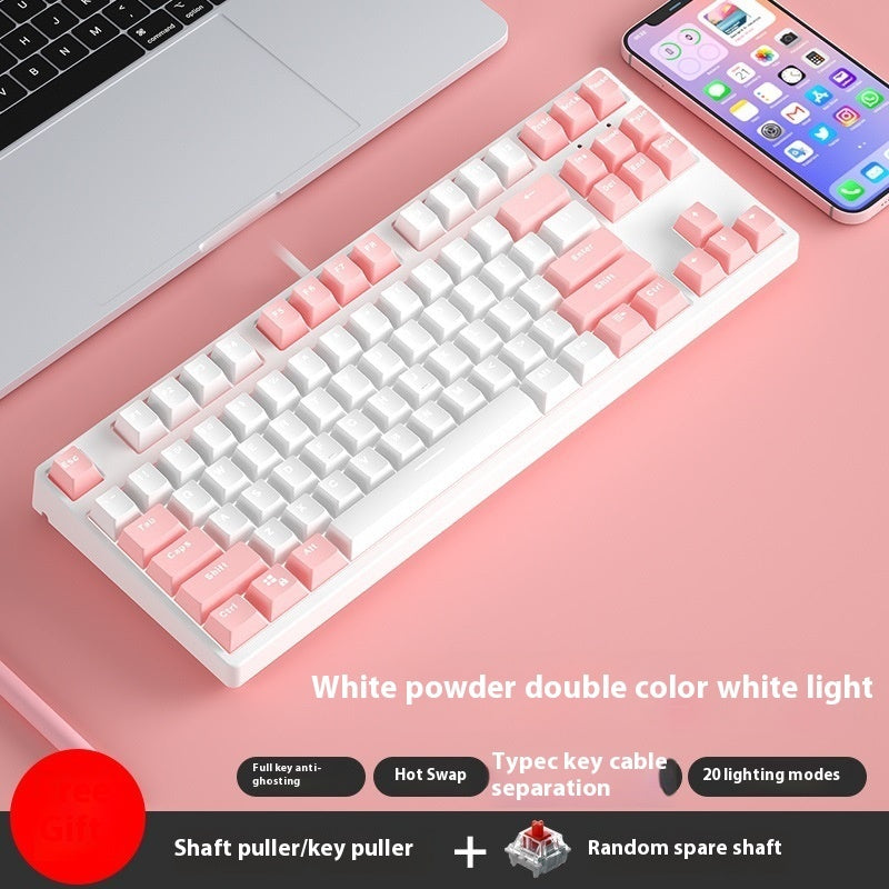 87 Key Two Colors Mechanical Keyboard