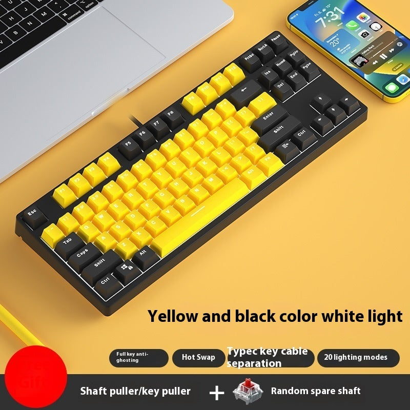 87 Key Two Colors Mechanical Keyboard