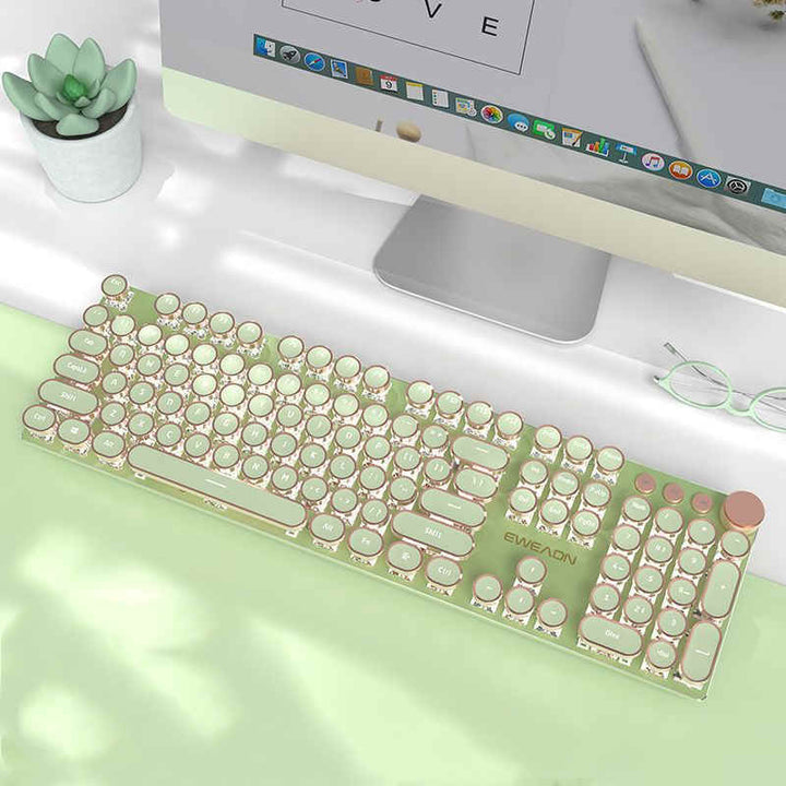 Prewalker V20 Mechanical Steampunk Wired Keyboard