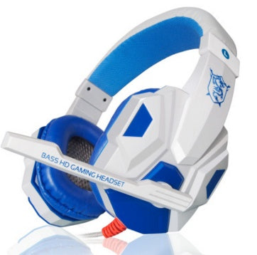 Gaming Headset black blue light headphones