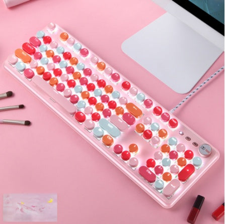 Macaron Wired Mechanical Keyboard And Mouse Set