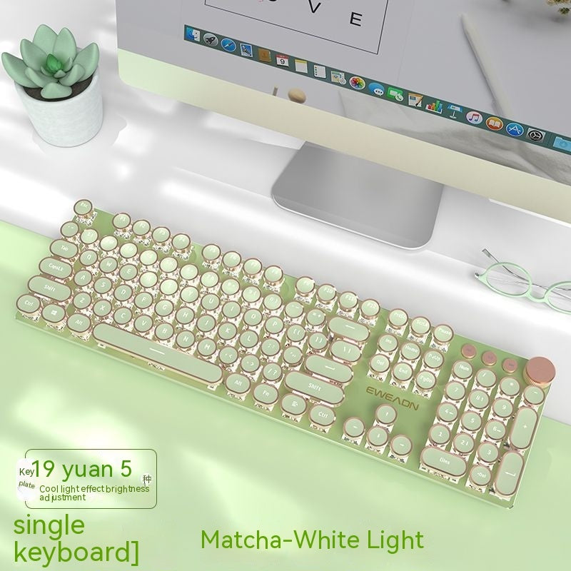 Prewalker V20 Mechanical Steampunk Wired Keyboard