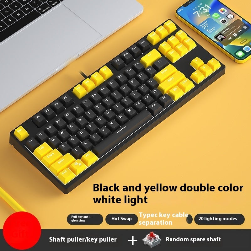 87 Key Two Colors Mechanical Keyboard