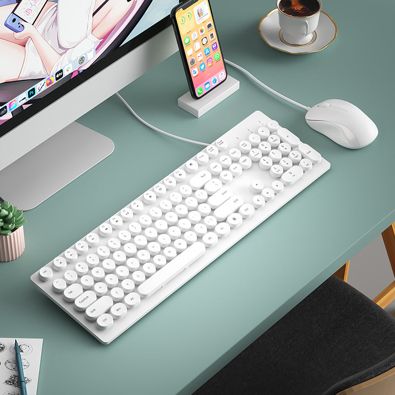 Fashion Minimalist External Wired Keyboard