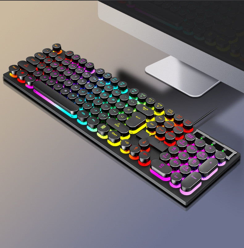 T80 Wired Retro Punk Glow Keyboard