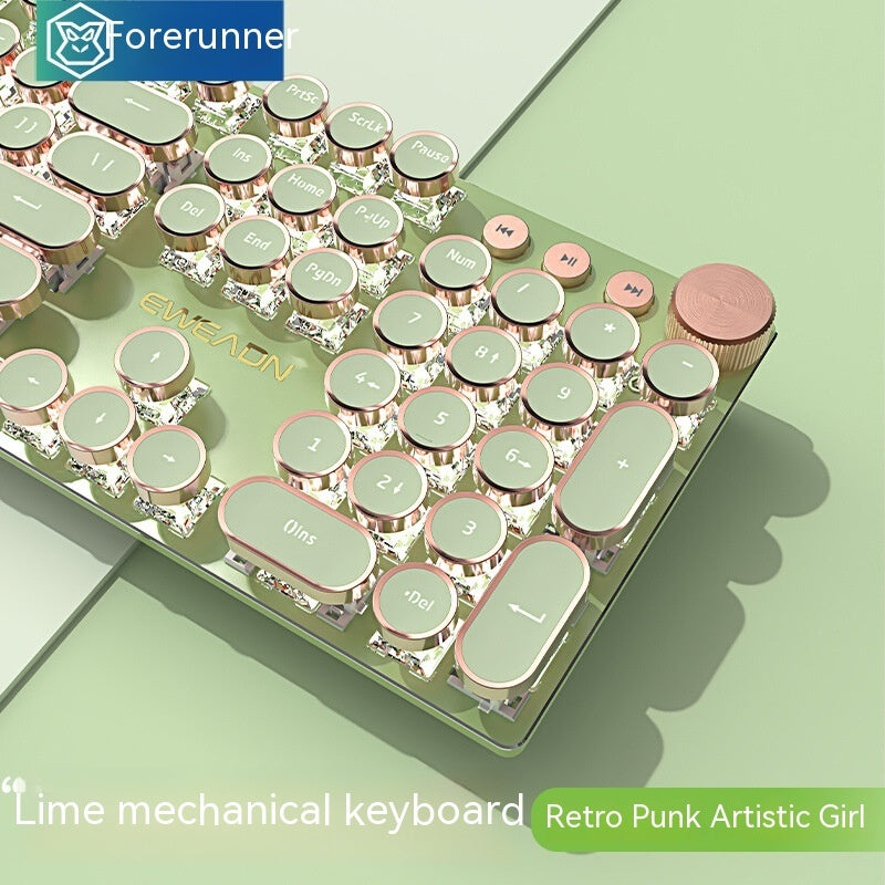 Prewalker V20 Mechanical Steampunk Wired Keyboard