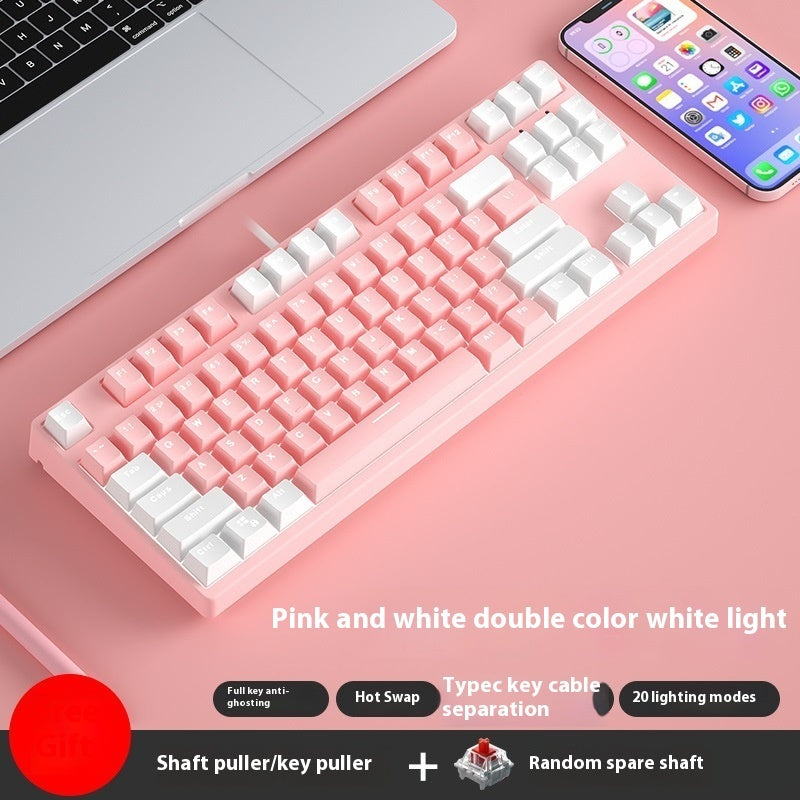 87 Key Two Colors Mechanical Keyboard