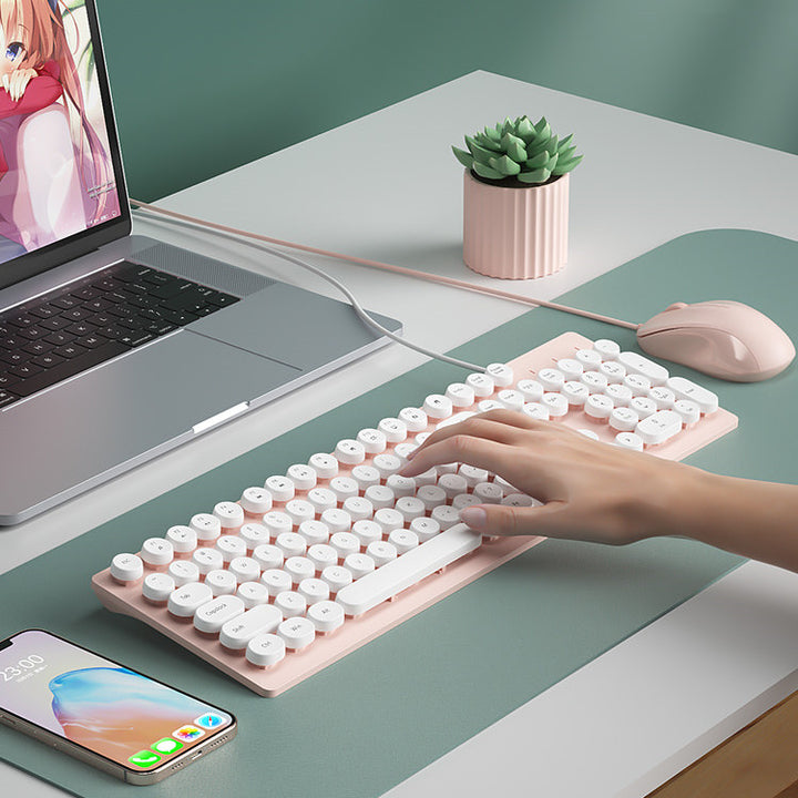 Fashion Minimalist External Wired Keyboard