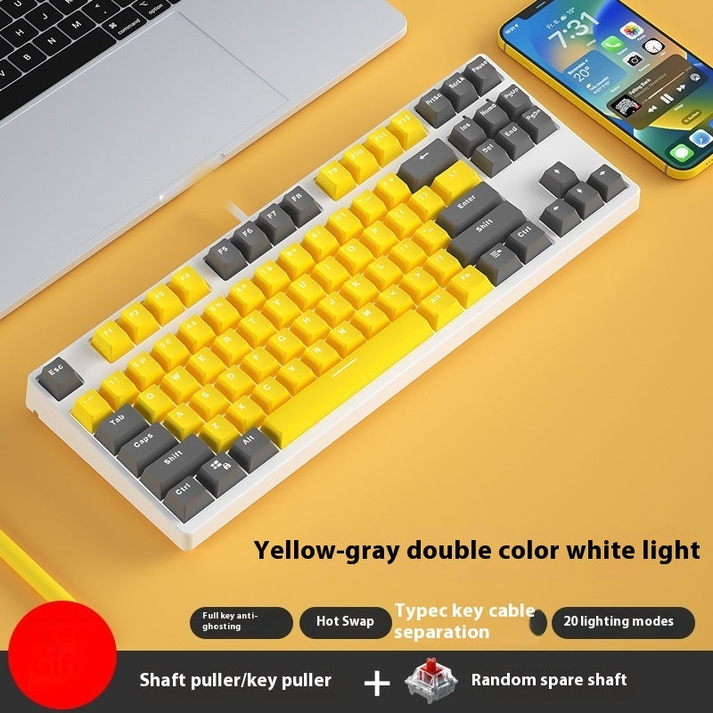 87 Key Two Colors Mechanical Keyboard