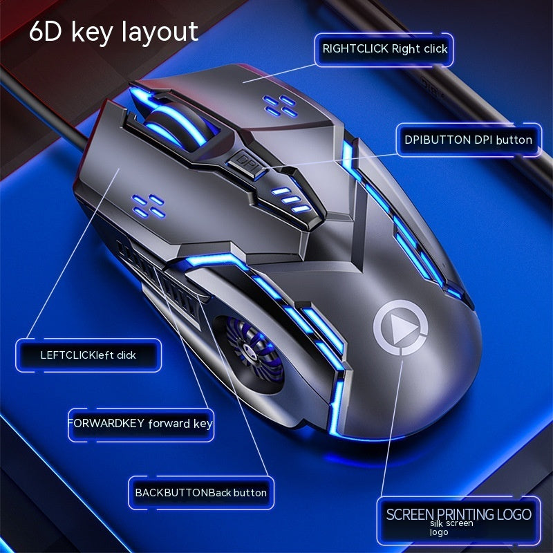 Wired Luminous Game E-sports Machinery Mouse