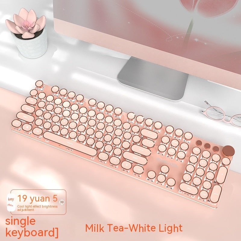 Prewalker V20 Mechanical Steampunk Wired Keyboard