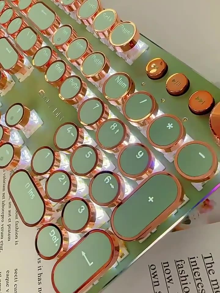 Prewalker V20 Mechanical Steampunk Wired Keyboard