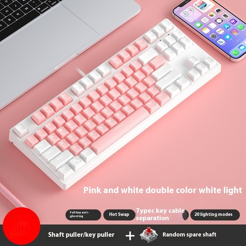 87 Key Two Colors Mechanical Keyboard