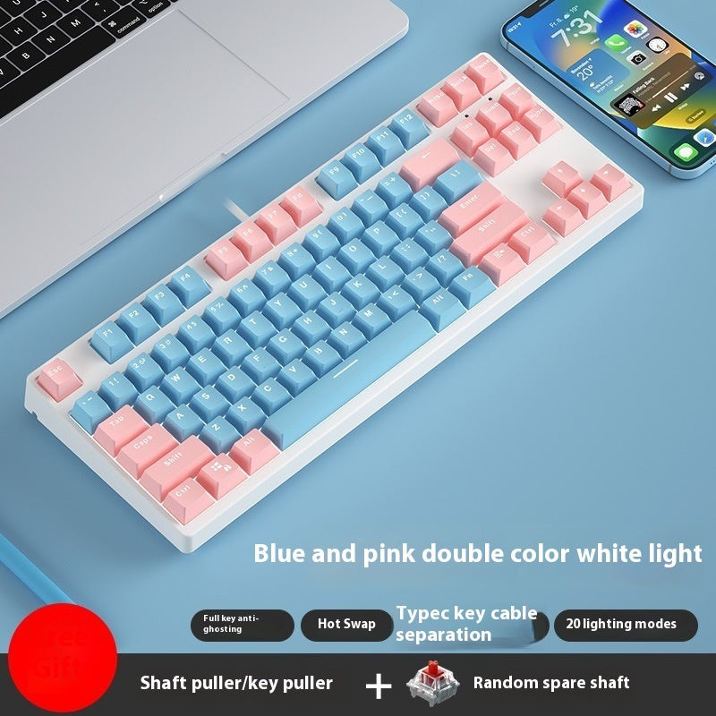 87 Key Two Colors Mechanical Keyboard