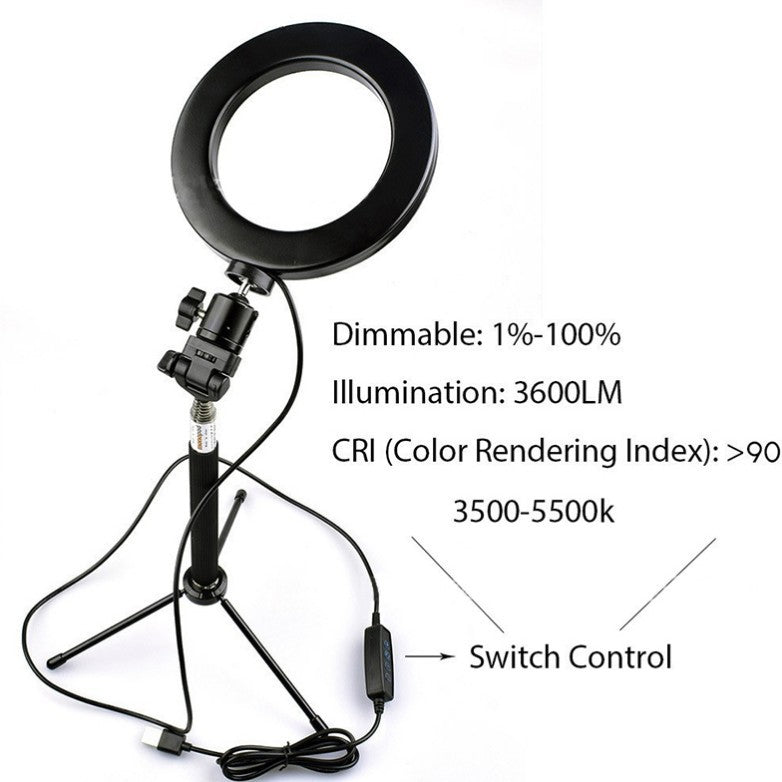 Lifting ring LED fill light floor tripod