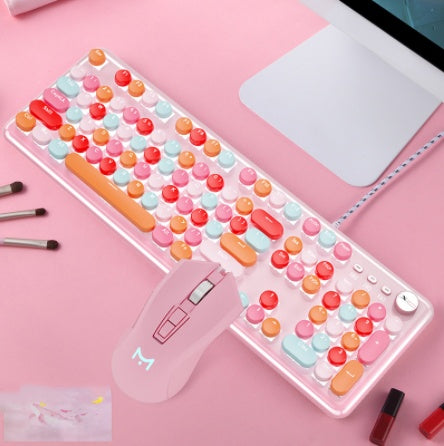 Macaron Wired Mechanical Keyboard And Mouse Set
