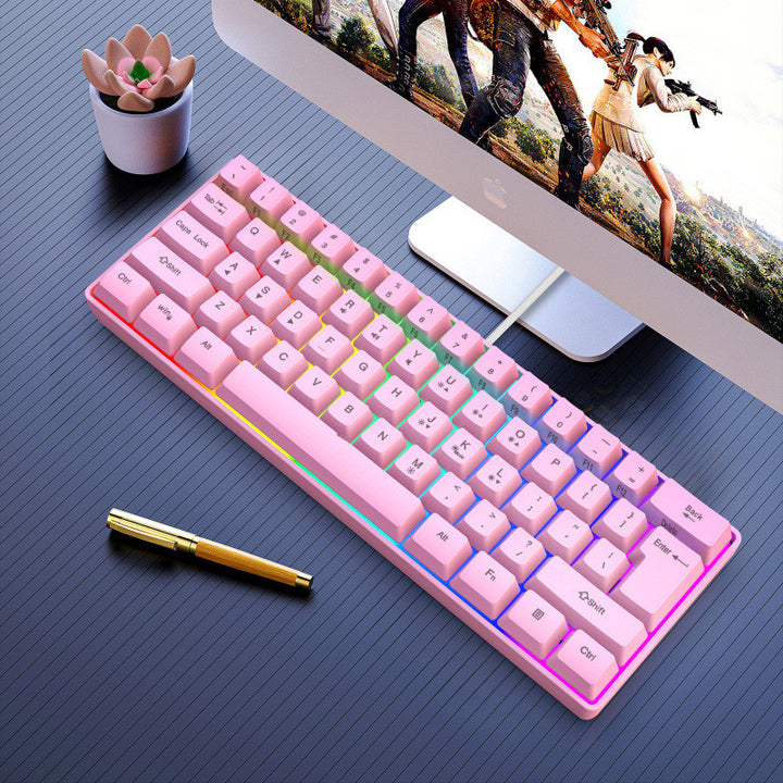 RGB 61 Keys Wired Gaming Membrane Keyboard