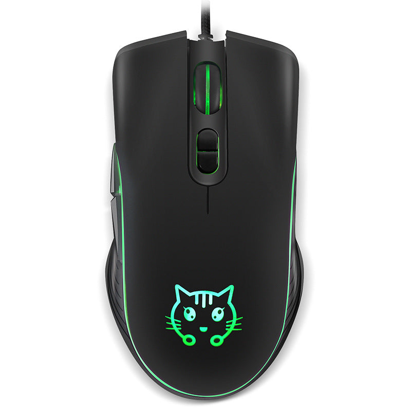 Cat Wired Gaming Electronic Sliding Mouse