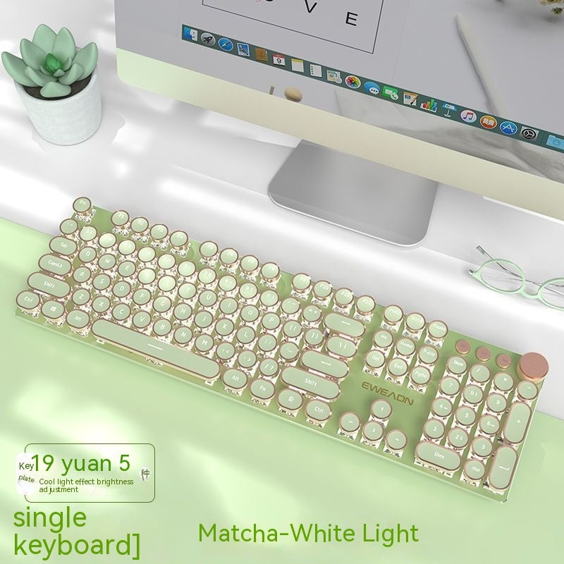 Prewalker V20 Mechanical Steampunk Wired Keyboard