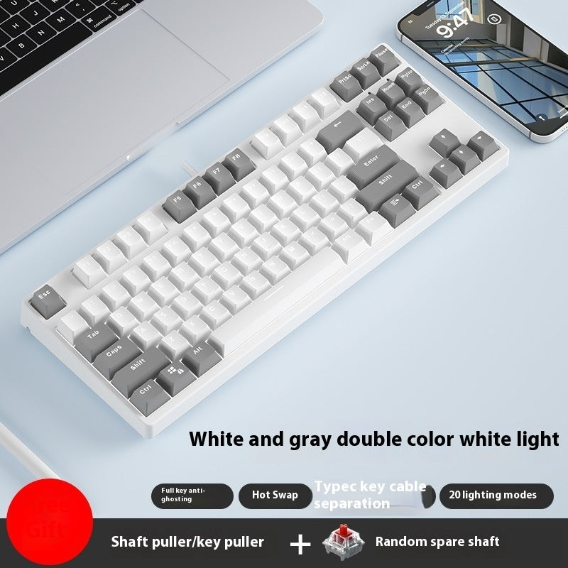 87 Key Two Colors Mechanical Keyboard