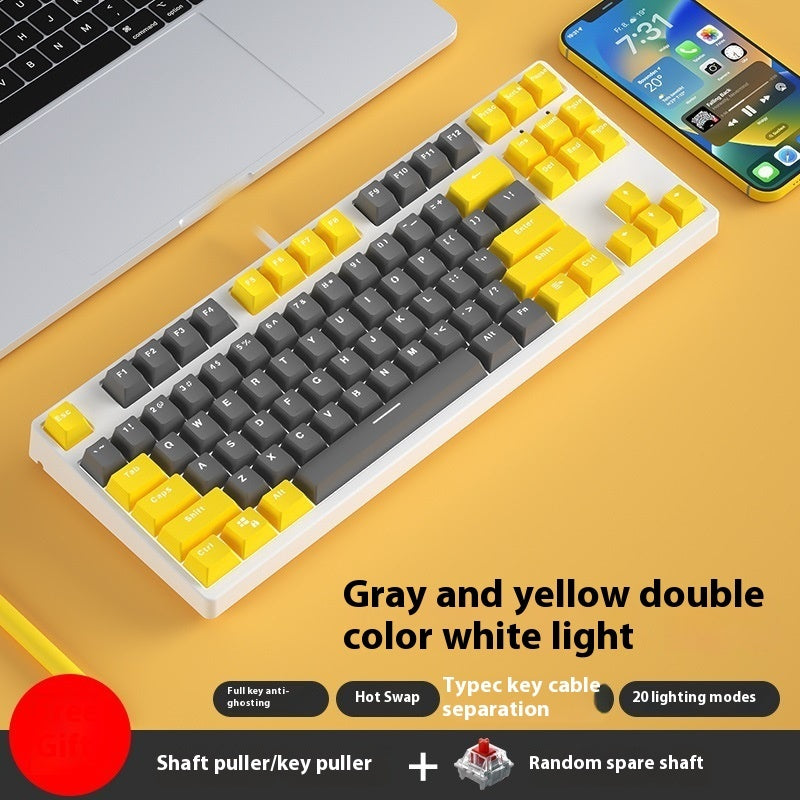 87 Key Two Colors Mechanical Keyboard