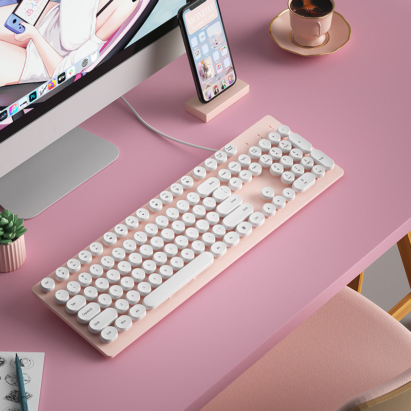 Fashion Minimalist External Wired Keyboard