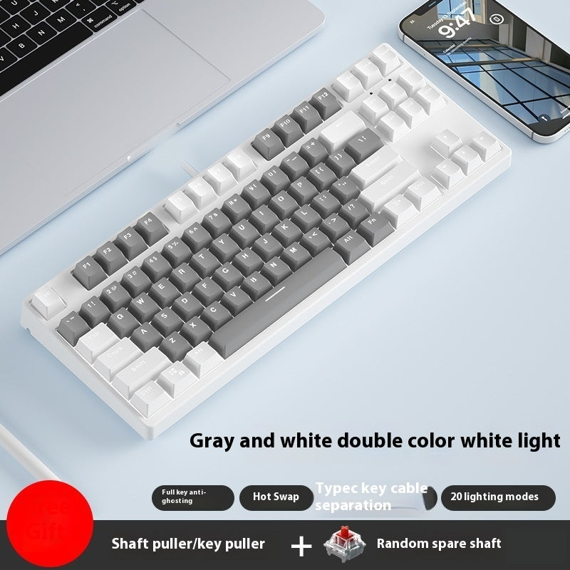 87 Key Two Colors Mechanical Keyboard