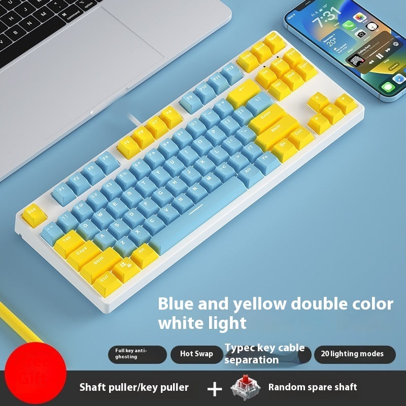 87 Key Two Colors Mechanical Keyboard