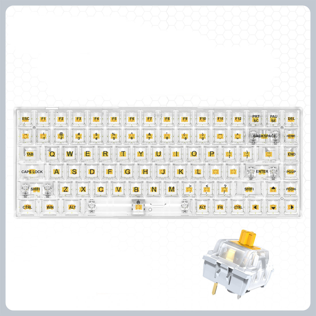 Transparent RGB Gaming Wired Mechanical Keyboard