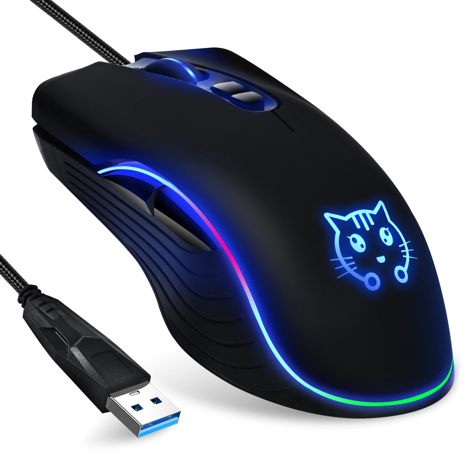 Cat Wired Gaming Electronic Sliding Mouse