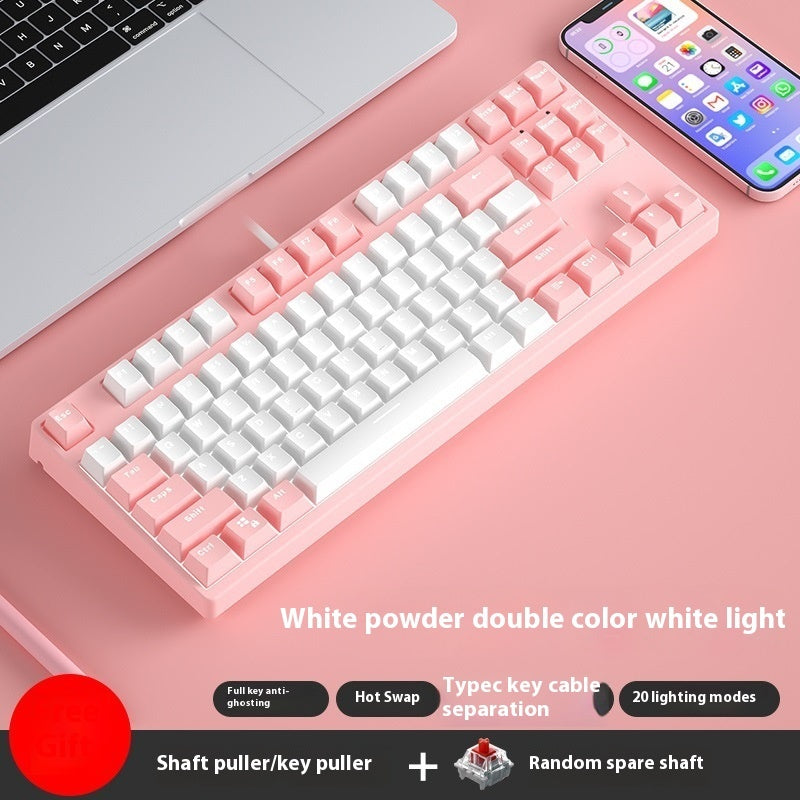 87 Key Two Colors Mechanical Keyboard