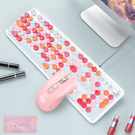 Macaron Wired Mechanical Keyboard And Mouse Set